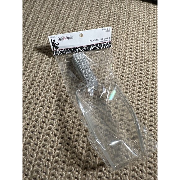 Wedding Anniversary Cake Knife & Server Set Clear Handles with 2 pk Scoops - Picture 10 of 11